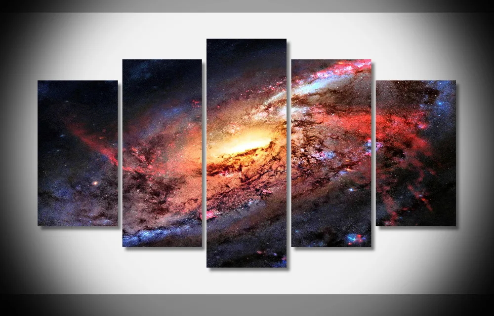 

6923 Space Sky Galaxy Stars Explosion Red Orange Yellow color WallpapersByte poster Framed Gallery wrap art print home wall