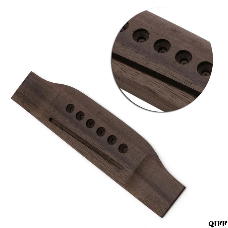 

1pc New 6 String Rosewood Saddle Thru Guitar Bridge For Acoustic Guitar Folk MAR28