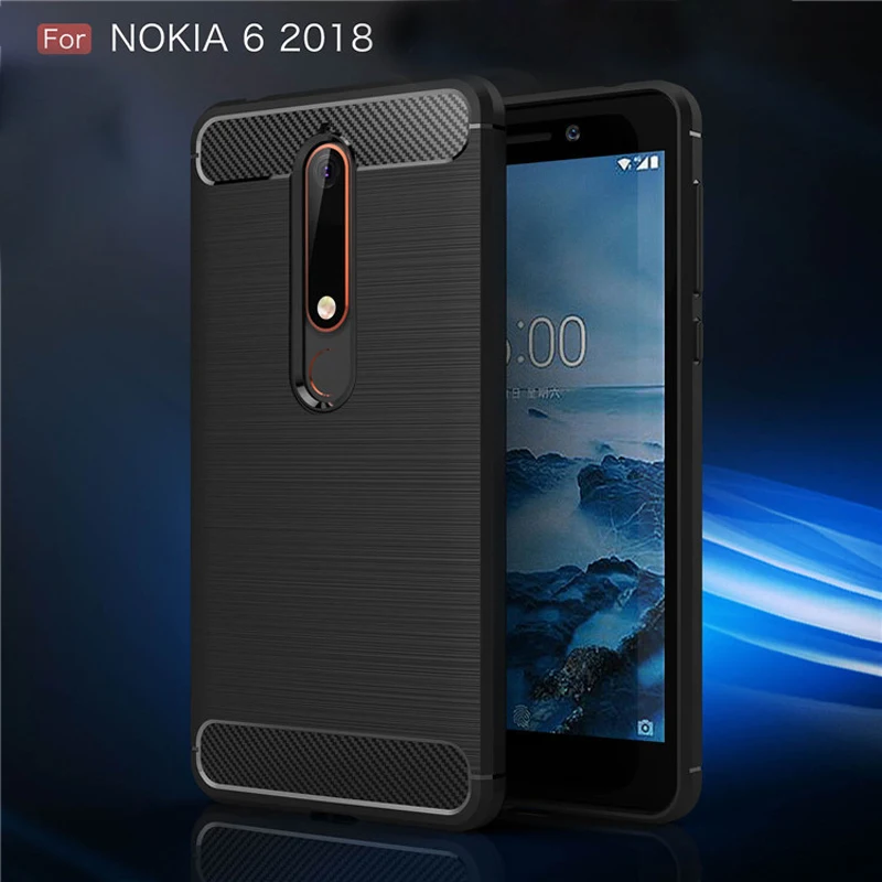 Чехол для Nokia 6 2018 чехлы 1 роскошные из углеродного волокна и ТПУ TA 1068 1050 1043