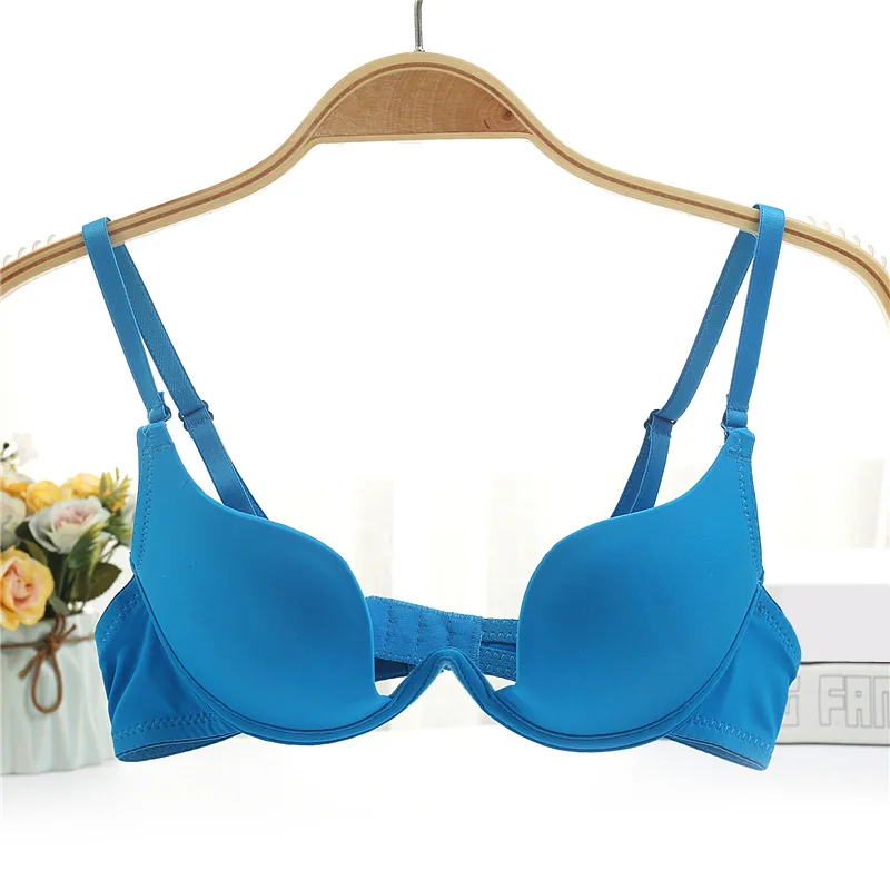 Summer Deep U Low Cut Push Up bra adjustable straps Women Lingerie  Invisible Convertible Bra small chest wedding bra for girl