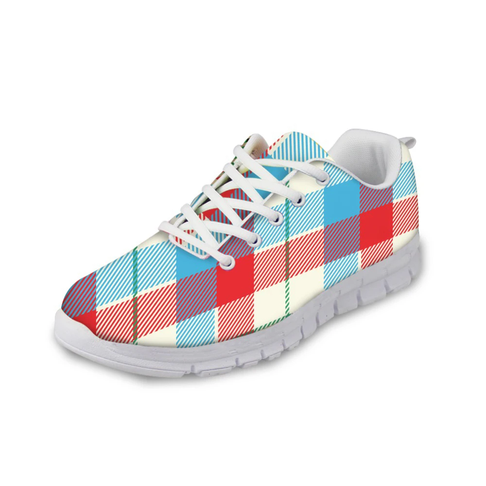 

NOISYDESIGNS flat Shoes Woman 3D Solid Lattice Printed Women's Casual Flat Shoes Autumn Lace-up Leisure Mesh Shoes for Ladies