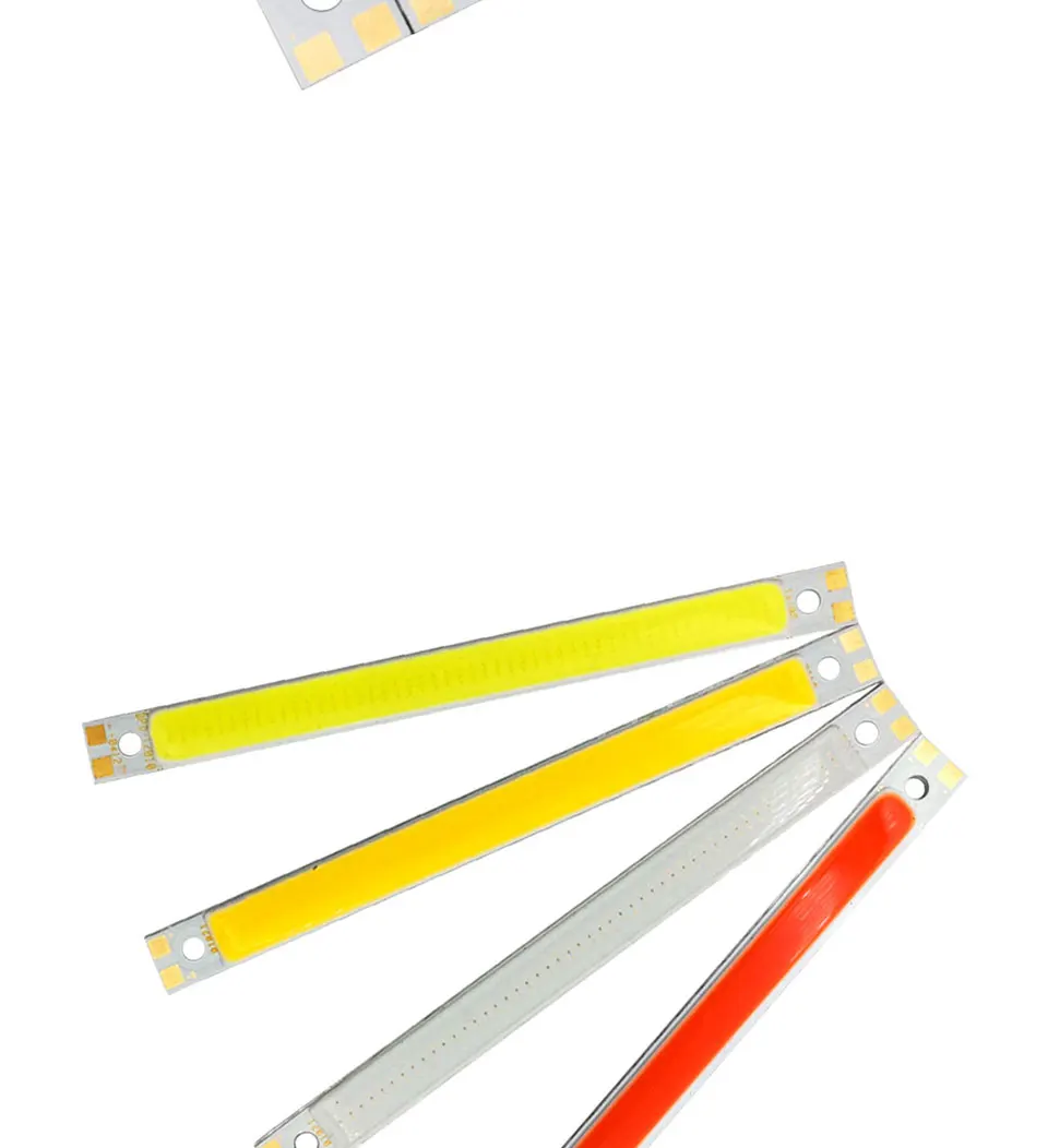 120mm 4.72in LED Bar Light Strip COB Bulb 12V 7W 10W LED Lamp Green Blue Red White Emitting Colors 12010mm COB Chip (4)