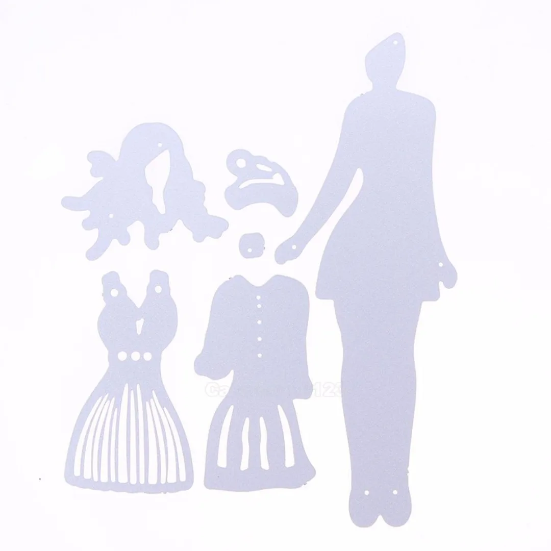 JX-LCLYL New Girls Metal Cutting Dies Stencil DIY Scrapbooking Embossing Paper Card Craft