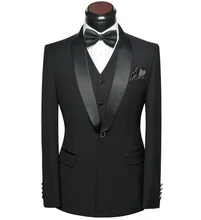 Men Wedding Dress Suits 2017 Latest 5 piece Groom Wedding Suit Set Slim Fit Round Collar Prom Party Black-tie Dress