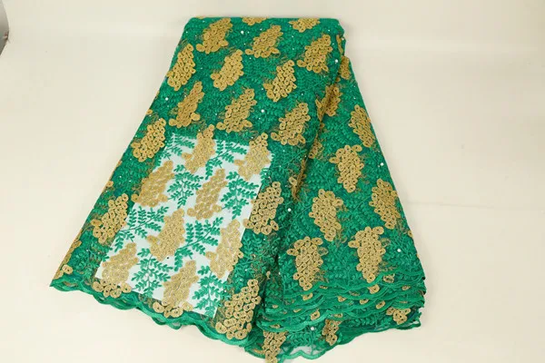 dark green Роскошная нигерийская кружевная ткань, французская кружевная ткань для свадебных вечерних платьев, последние африканские тюлевые кружева с камнями - Цвет: dark green
