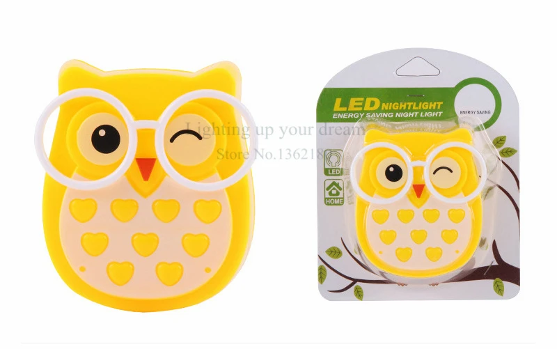 2019 Owl Led Night Light Auto Light Sensor Control LED Sensor Night Lights Child Baby Home Bedroom Pink Blue Green Yellow Light nursery night light