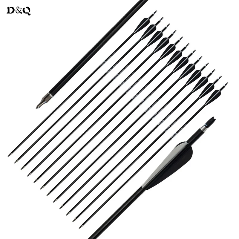 6pcs/lot 31" Aluminum Arrows for Recurve Bow Compound Bow Hunting