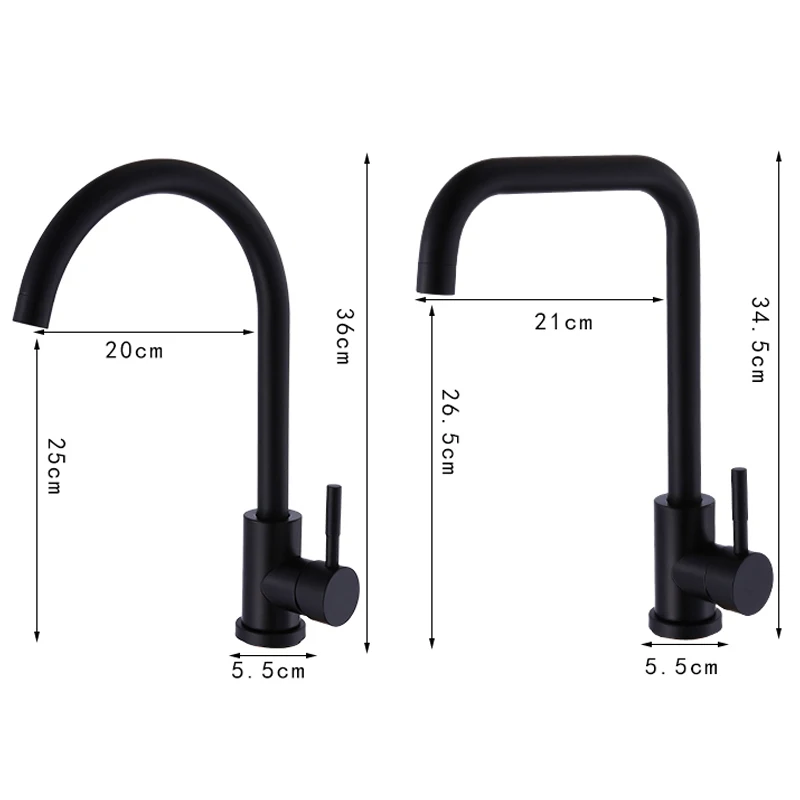 quyanre wanfan gappo matte black white stainless steel kitchen sink faucet single handle mixer tap 360 rotation kitchen faucet