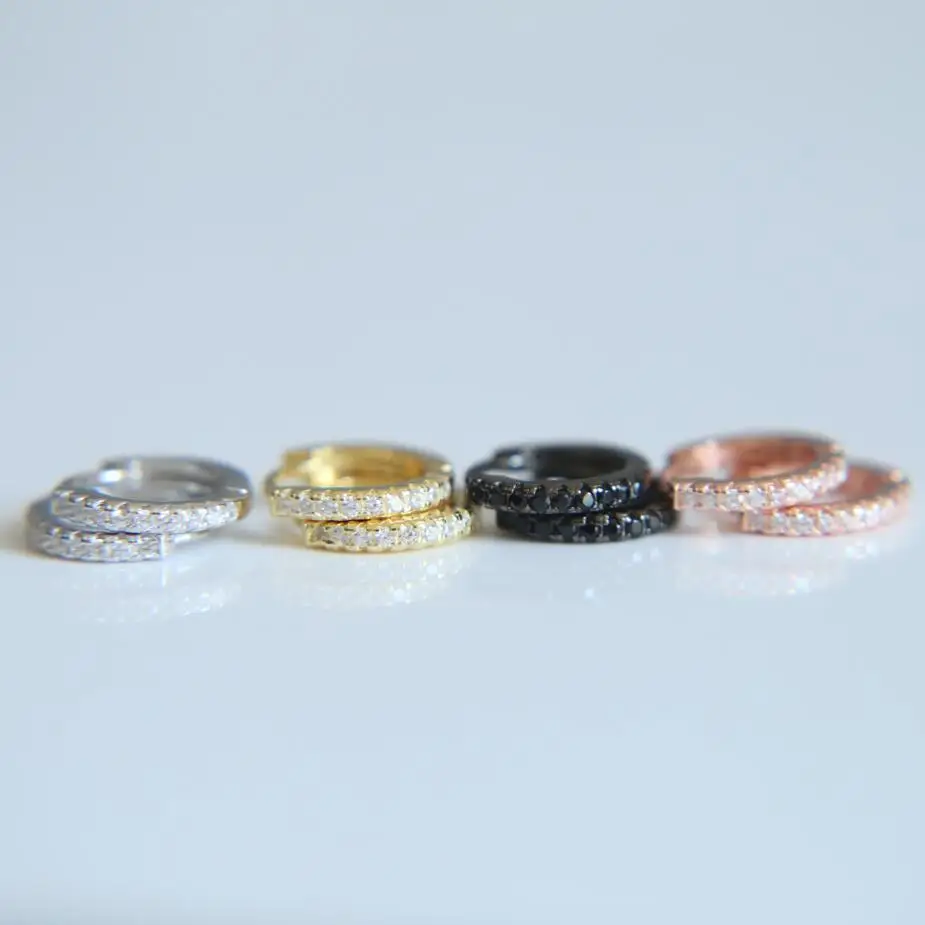 fashion Jewelry wholesale 10mm tiny mini circle earrings 100% 925 sterling silver clip on circle silver earring