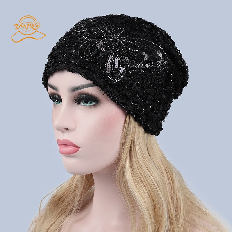 

2022 Winter Hats for Women Knitted Beanie Hat Cap for Girls lace Brand Hat Female and Male Skullies Couples woolen Hats