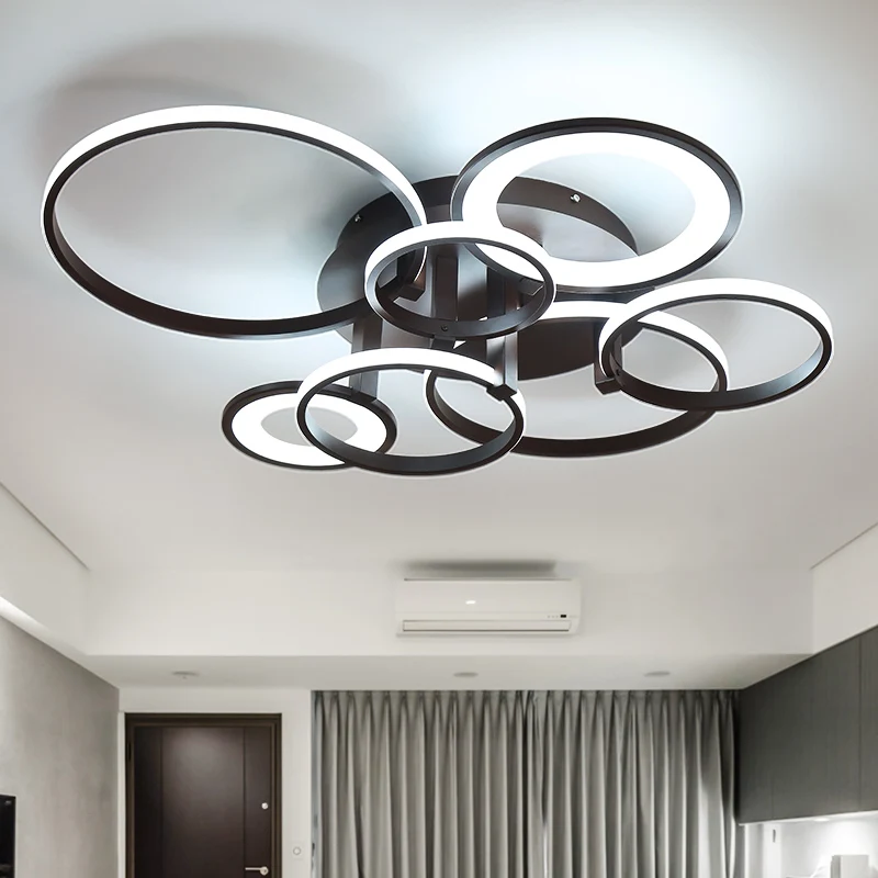 

Lustre Modern Chandelier Lighting for Living room Bedroom Surface mounted Modern Aluminum Wave Ceiling Chandelier for bedroom