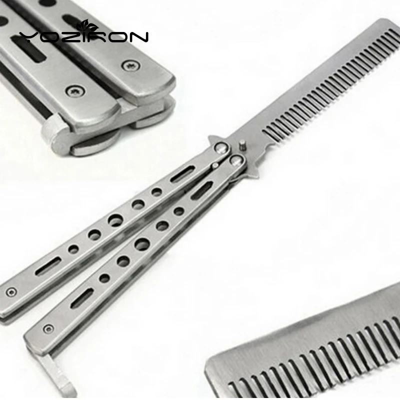 Pro Salon Stainless Steel Folding Practice Training Butterfly Balisong