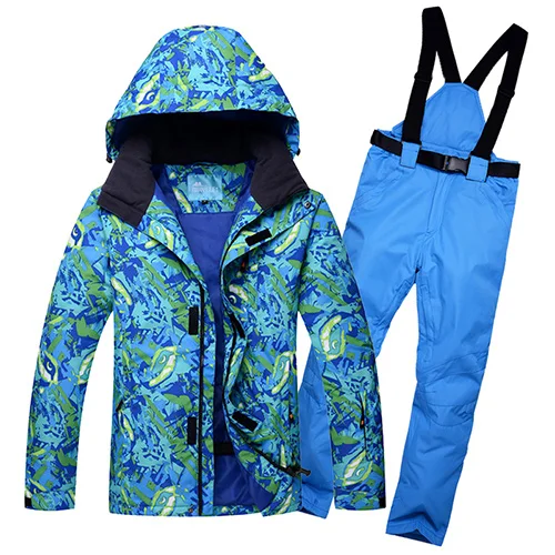 Новые зимние мужские водонепроницаемые ветрозащитные лыжные костюмы мужские сноубордические наборы Мужская лыжная куртка и брюки Сноубординг костюмы для мужчин - Цвет: color