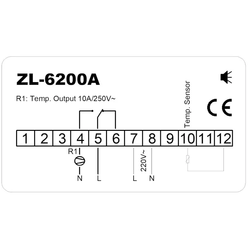 ZL-6200A, Температура контроллер, термостат, STC-200 усиливается, Lilytech