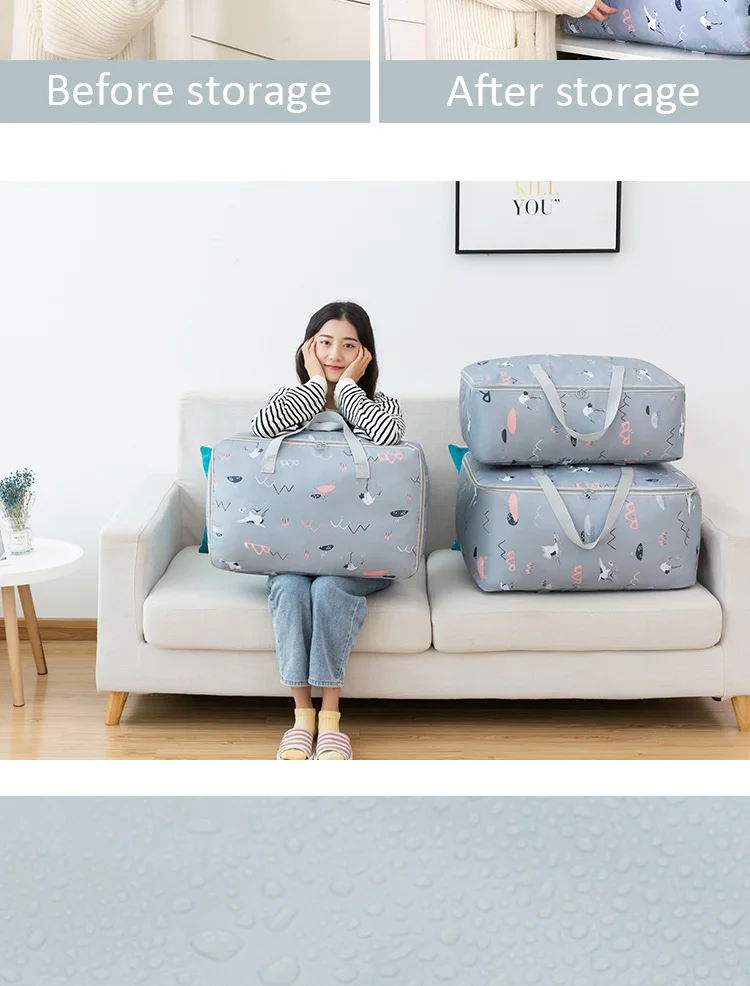 2019-New-Foldable-Under-Bed-Canvas-Fabric-Storage-Bag-Organizer-for-Comforters-Blankets-Bedding-Duvets-Clothes-Quilts-Pillows_02
