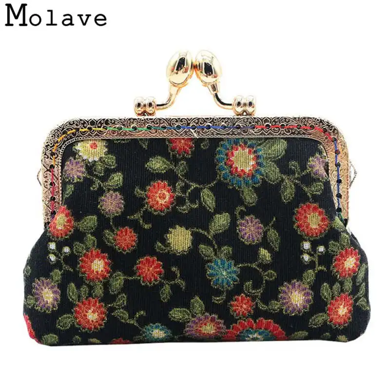 

Naivety Mini Coins Purses Flower Printing Coin Purse Small Hasp Cotton Fabric Wallet Portable Bag 30S71214 drop shipping