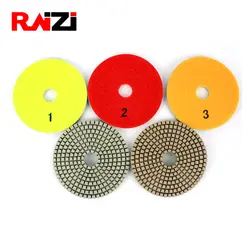 Raizi 4,5 дюймов 5 шагов алмазный наконечник шлифовальный диск для Бетонного Пола зернистость 1-5