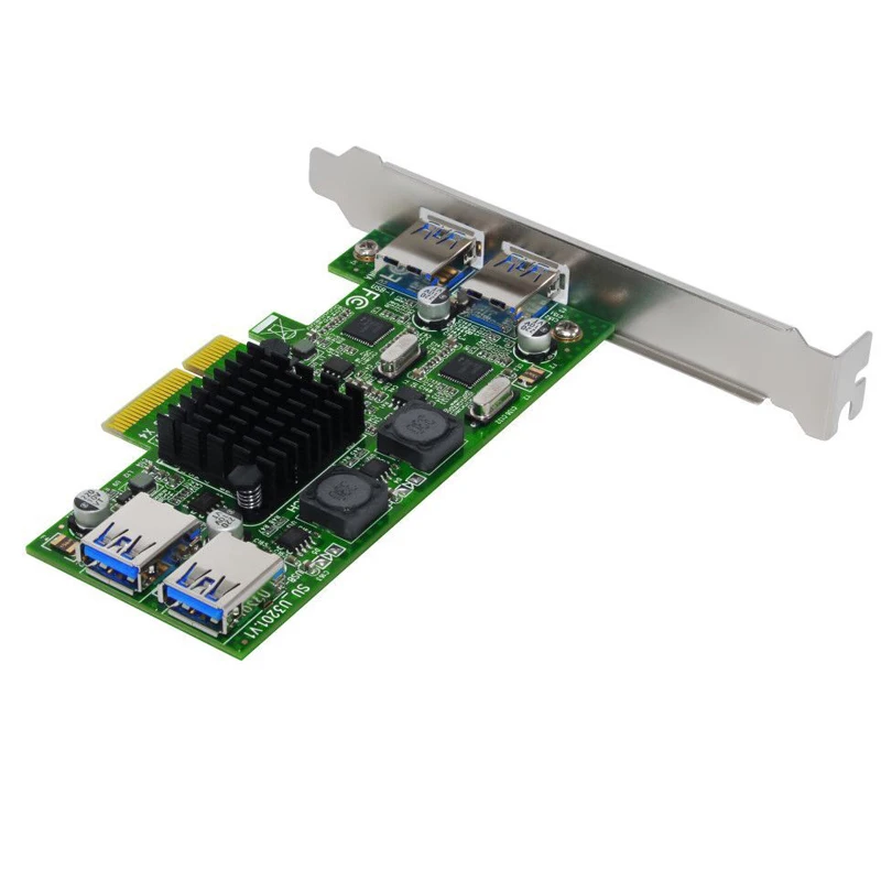 H1111Z Add On Cards PCIE USB 3.0 Card PCI-E/PCI Express USB 3.0 Controller + 5.25 USB 3.0 Front Panel PC Computer Components NEW