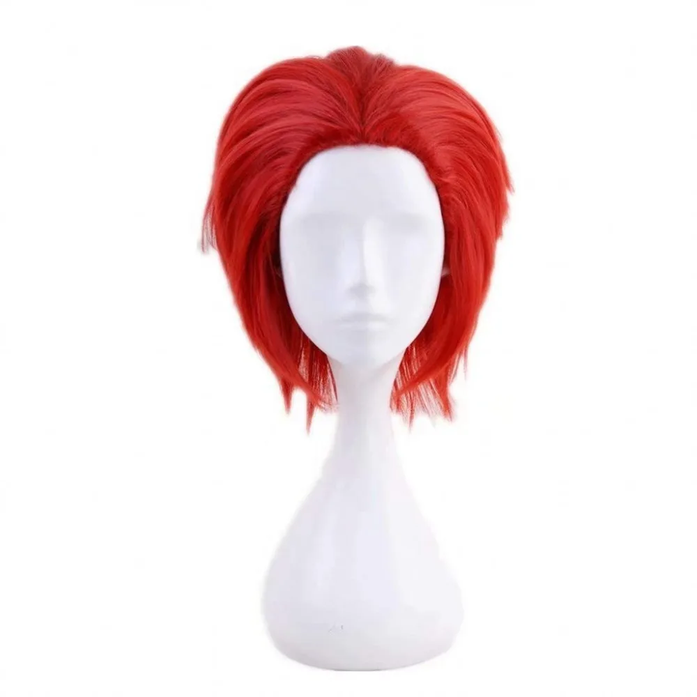 

Anilnc Short Red Curly My Hero Academic Kirishima Eijirou Synthetic Hair Cosplay Wigs For Men