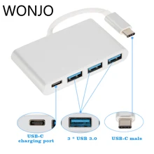 USB 3.1 Тип-C до 3 USB 3.0+ USB-C зарядки Порты и разъёмы HUB Кабель-адаптер для Mac 12