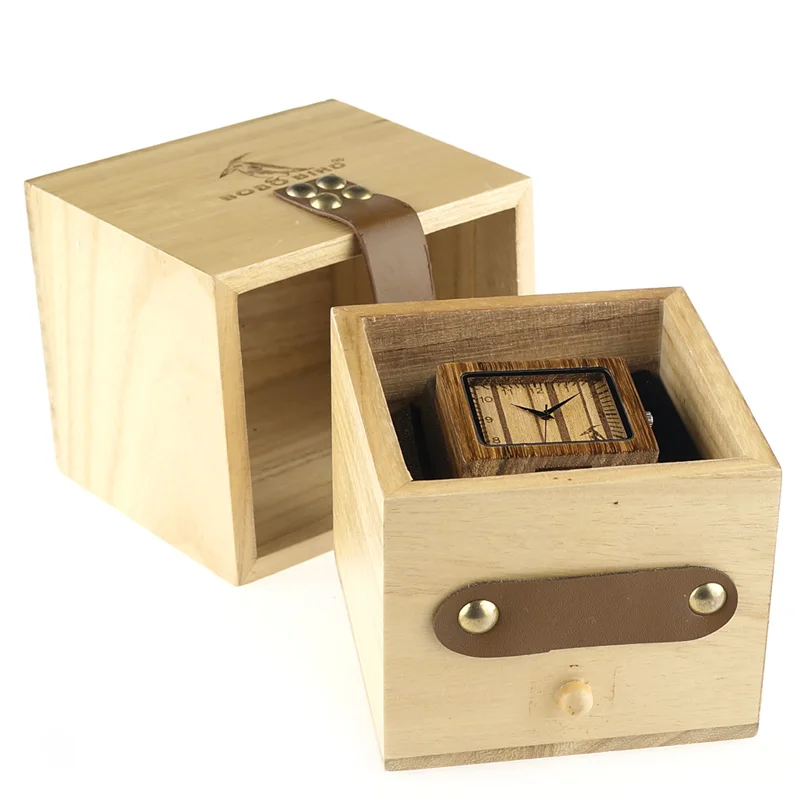BOBO BIRD Timepieces Mens Wood Watches relogio masculin in Wooden Gift Box C-L24 Drop Shipping