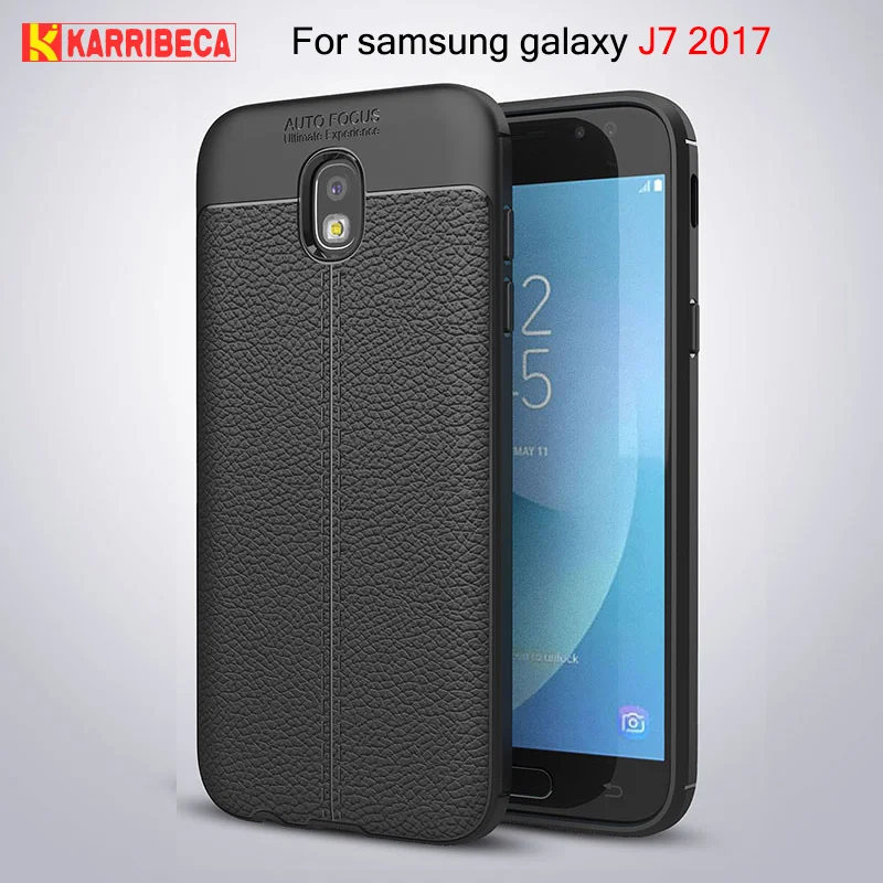 

Litchi strip silicone case for samsung j7 2017 funda hoesje lychee leather pattern tpu cover for galaxy J7 2017 J730F coque etui