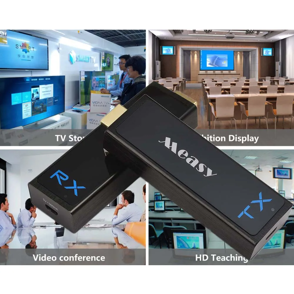 Комплект передатчика Measy W2H Nano Wireless HD с приемником и трансмиттером 30 м/100 футов