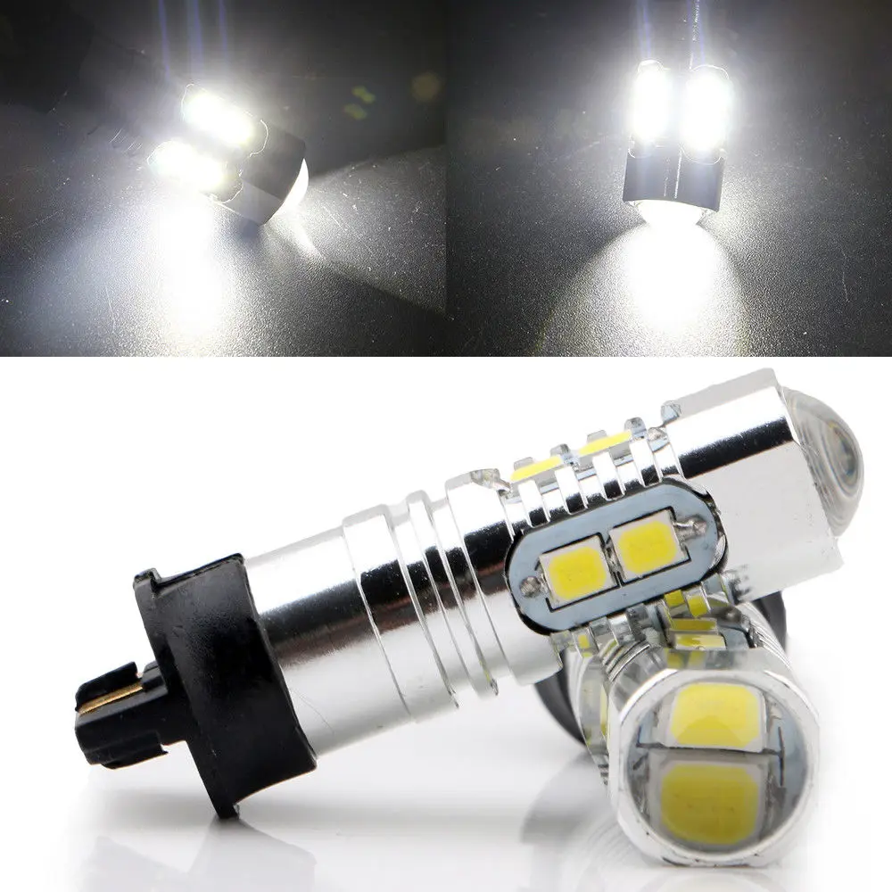 Автомобисветильник PW24W 2835 10SMD 2 шт./компл. белые светодиодные лампы для дневных