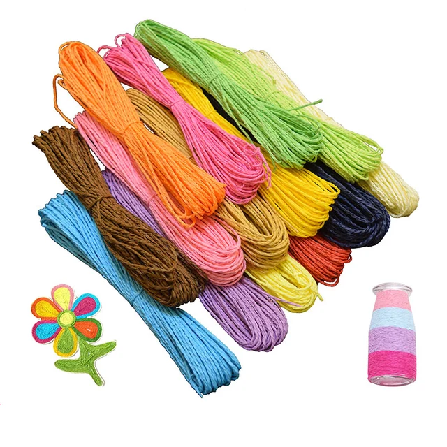 60m Colorful Paper Rope Diy Handmade Paper Ropes Gift Box Packaging