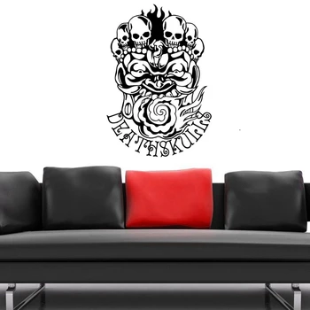 

Skull Halloween Sticker Punk Death Decal Devil Poster Name Car Window Art Wall Decals Parede Decor Mural