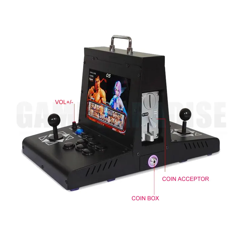 

2 player metal case coin operated Arcade Game machine with 10 inch LCD pandora 9 1500 in 1 main board VGA HDMI output