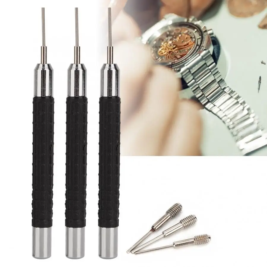 

High Quality 3pcs Alloy Watch Band Link Pin Remover Punch Watch Repairing Tool Alternative Needle Watch Accessory For Watchmaker