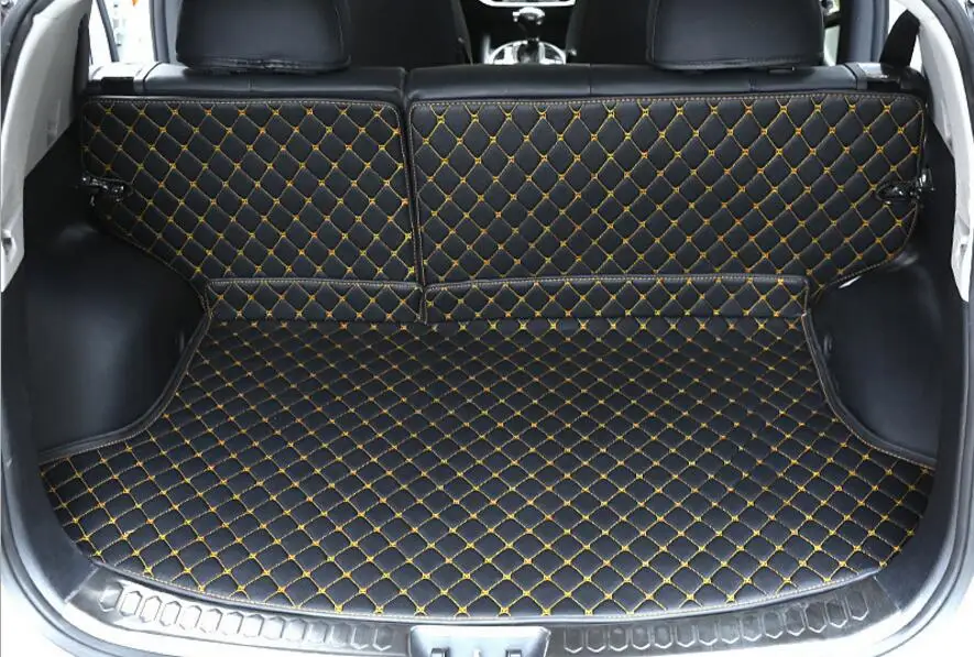 Роскошный 3 шт. 3 цвета грузовой лайнер автомобильный коврик для багажника для KIA Sportage R ковер интерьерные коврики кожаный коврик для автомобиля-Стайлинг