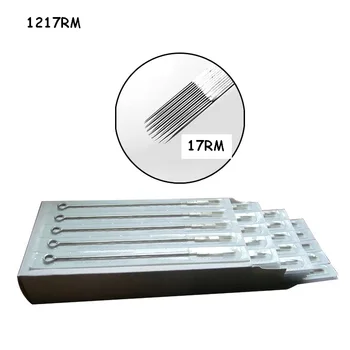 

50PCS 17RM Pre-Made Disposable Sterilized Tattoo Needles Round Magnum Needles Stainless Steel For tattoo grips tattoo tips