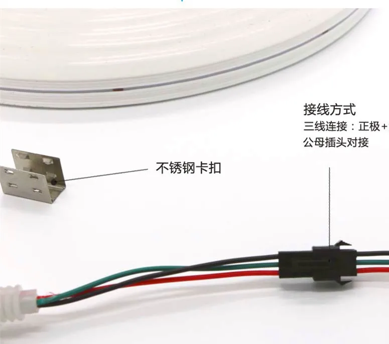 5m DC5V WS2813 адресуемых светодиодные неоновые гибкие пикселей светильник, RGB Полноцветный; 60 светодиодов/m с 60 пикс./м; IP65; Матовая силиконовая трубка