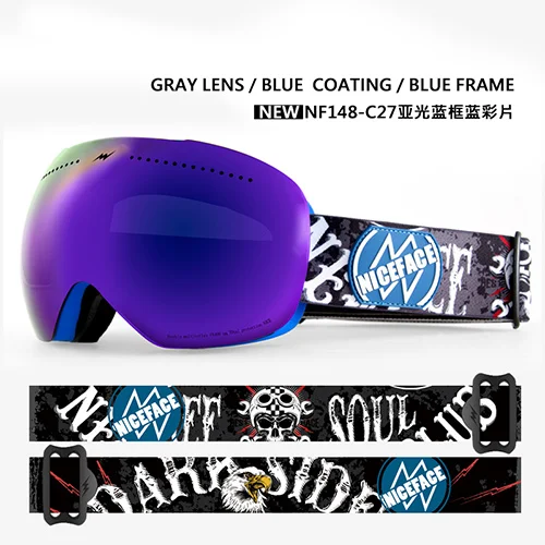 Лыжные очки, зимние снежные спортивные очки для сноуборда с противотуманной УФ-защитой для мужчин и женщин, Молодежные снегоходные Лыжные маски для катания на коньках - Цвет: color
