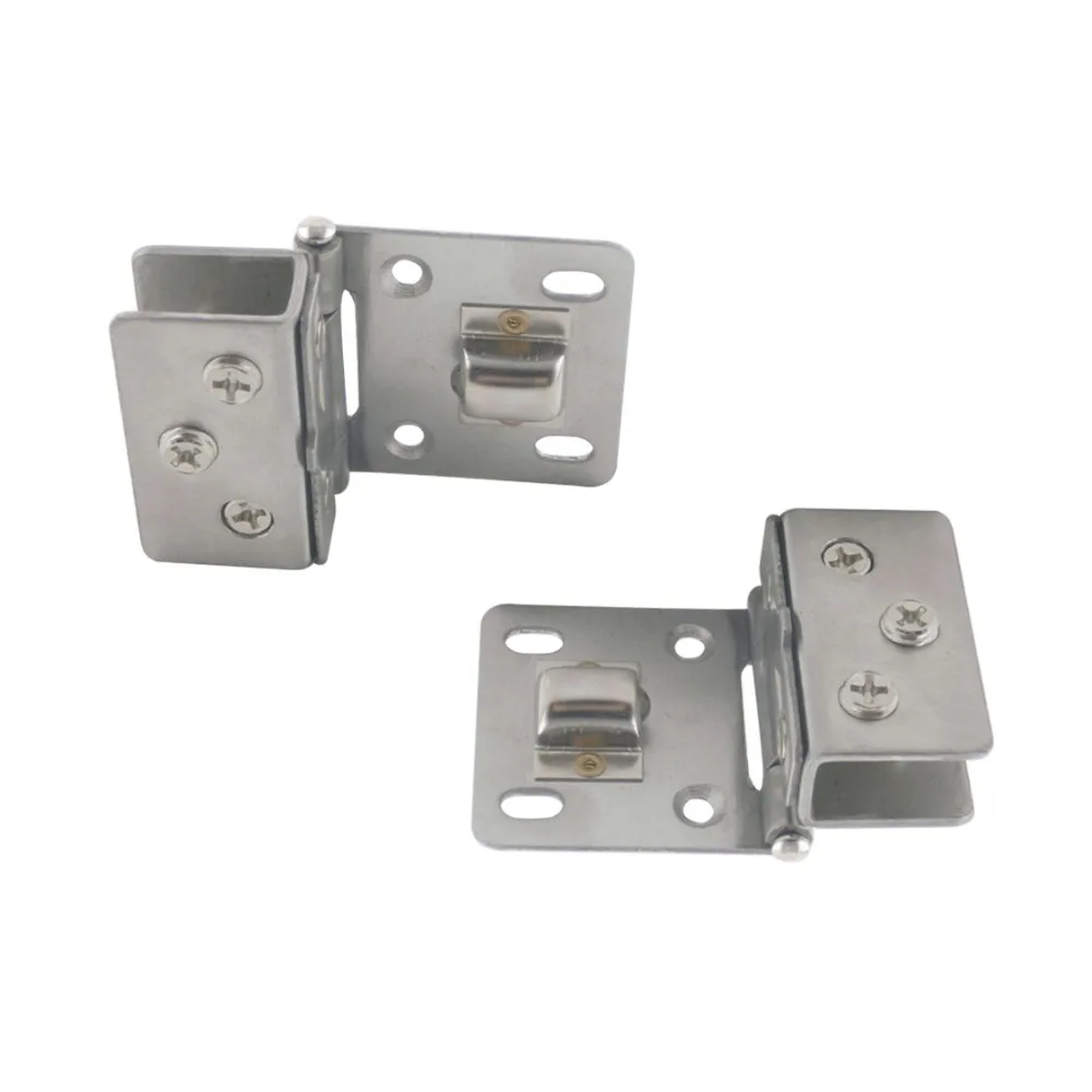 2 stücke silber ton edelstahl fit 8 10mm bad dusche glastür drehgelenk schellen clip