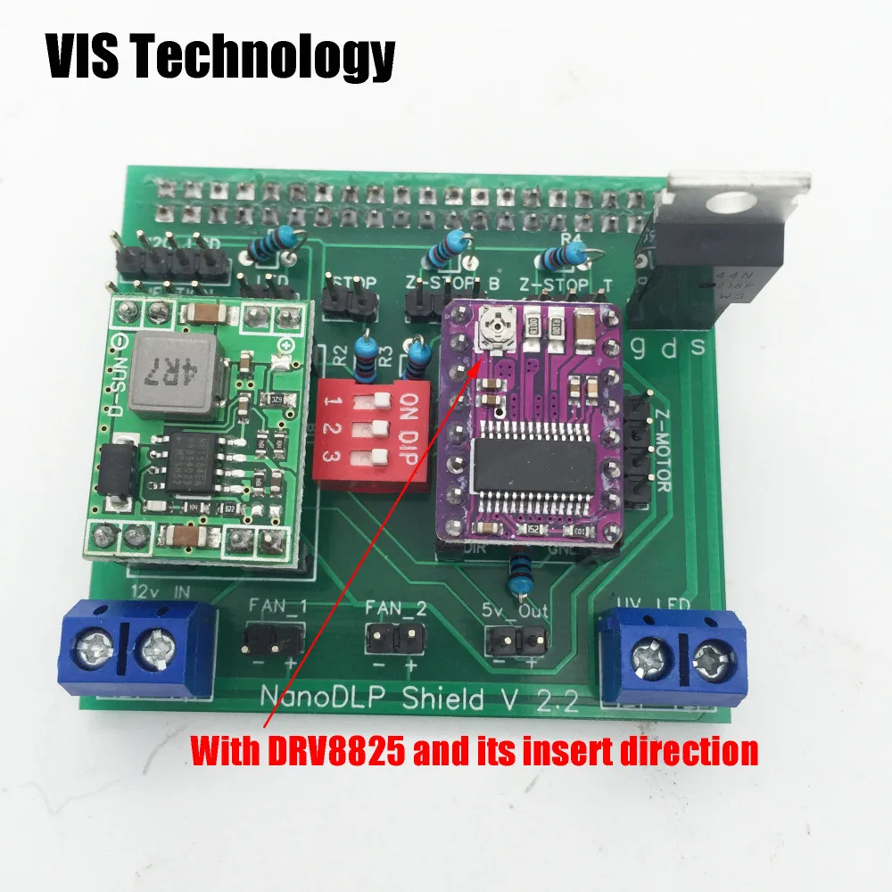 Nanolp щит V2.2 пайка 1 комплект плата с A4988 или DRV8825 для SLA Nano printer Thingiverse TOS|Детали и