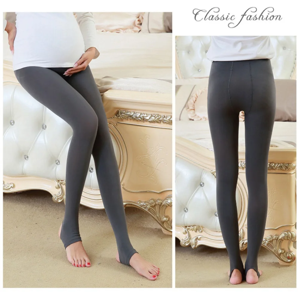 Удобные толстые и теплые эластичные плотные леггинсы для беременных женщин зимой