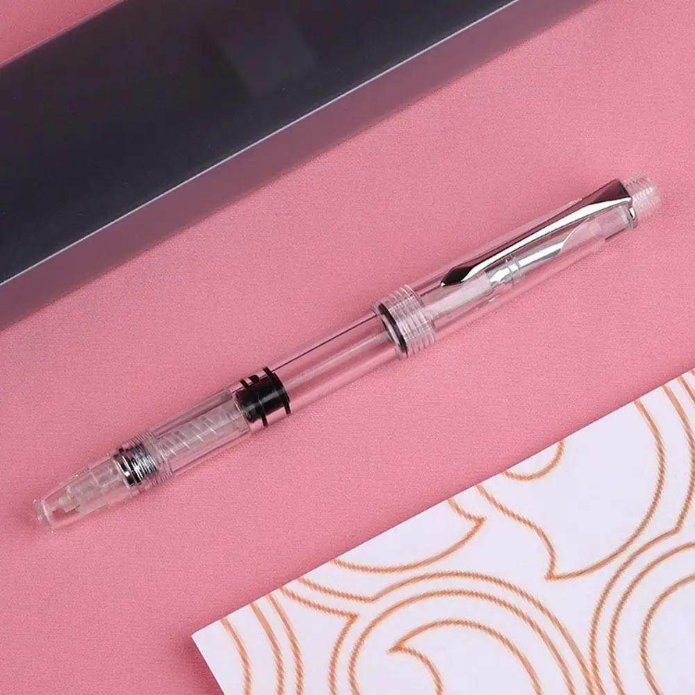 New Transparent Original Iridium Fountain Pen Students Practice Calligraphy Pen Ef F