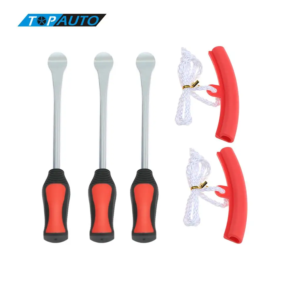 

3 Tire Lever Tool Spoon + 2 Wheel Rim Protectors Tool Kit for Motorcycle Bike Tire Changing Removing