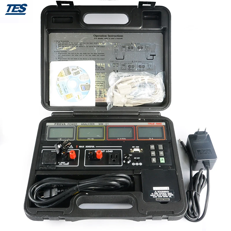 WM 01 TRMS анализатор мощности Datalogger Ture Arm AC & DC W/PF/ V/A с интерфейсом RS232|Измерители