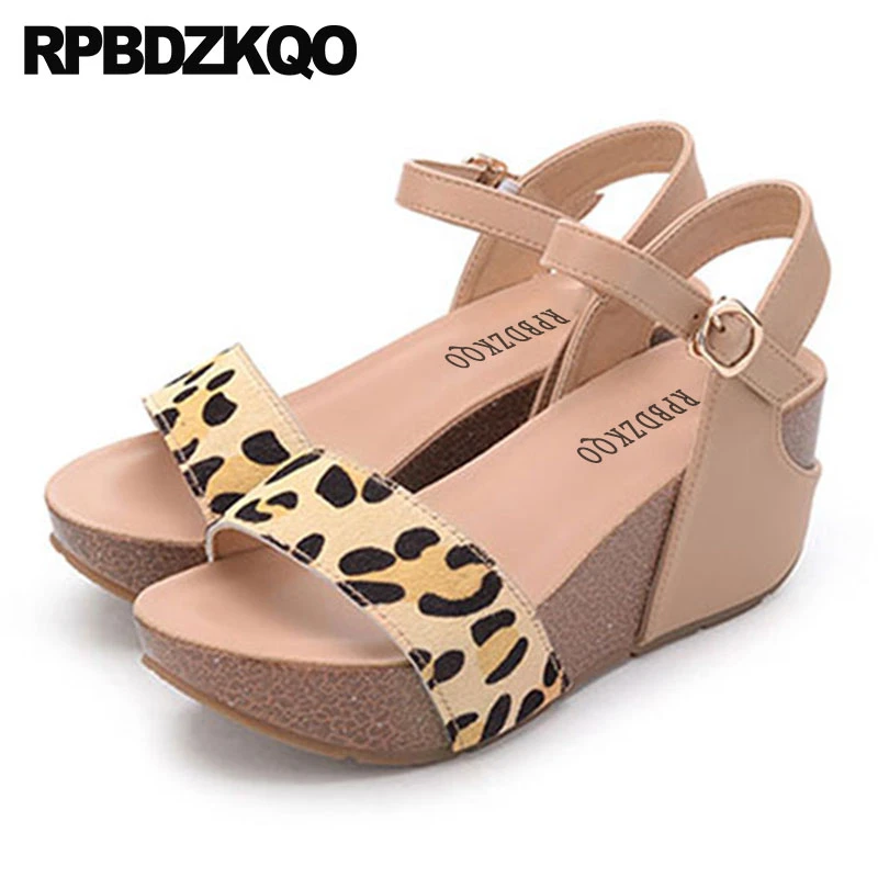 leopard print sandals wide fit