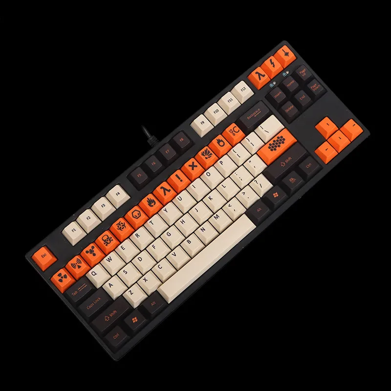 Крутой Джаз 125 PBT большой углерод толстый Keycap краситель сублимированный Японский Русский корейский макет Вишневый профиль для механической клавиатуры