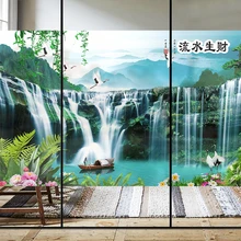 Индивидуальные гостиная большая настенная витражная наклейка шкаф с Непрозрачное стекло пленка для бега воды