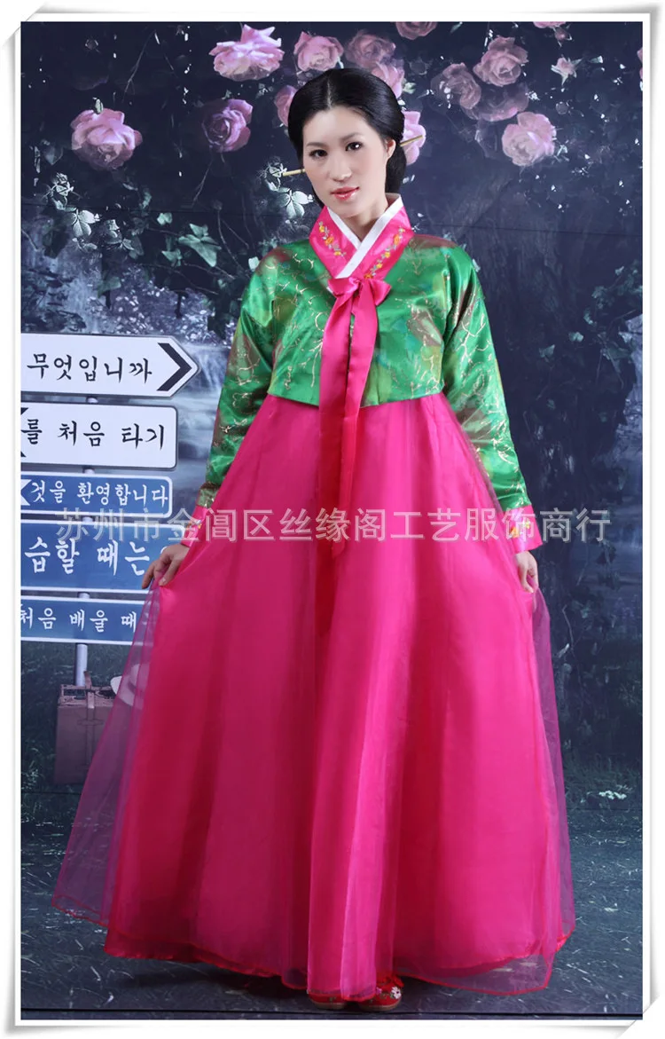 Древний корейский Чан гью корейский национальный костюм ханбок миноритарный хоп танцевальные выступления платье для девочек