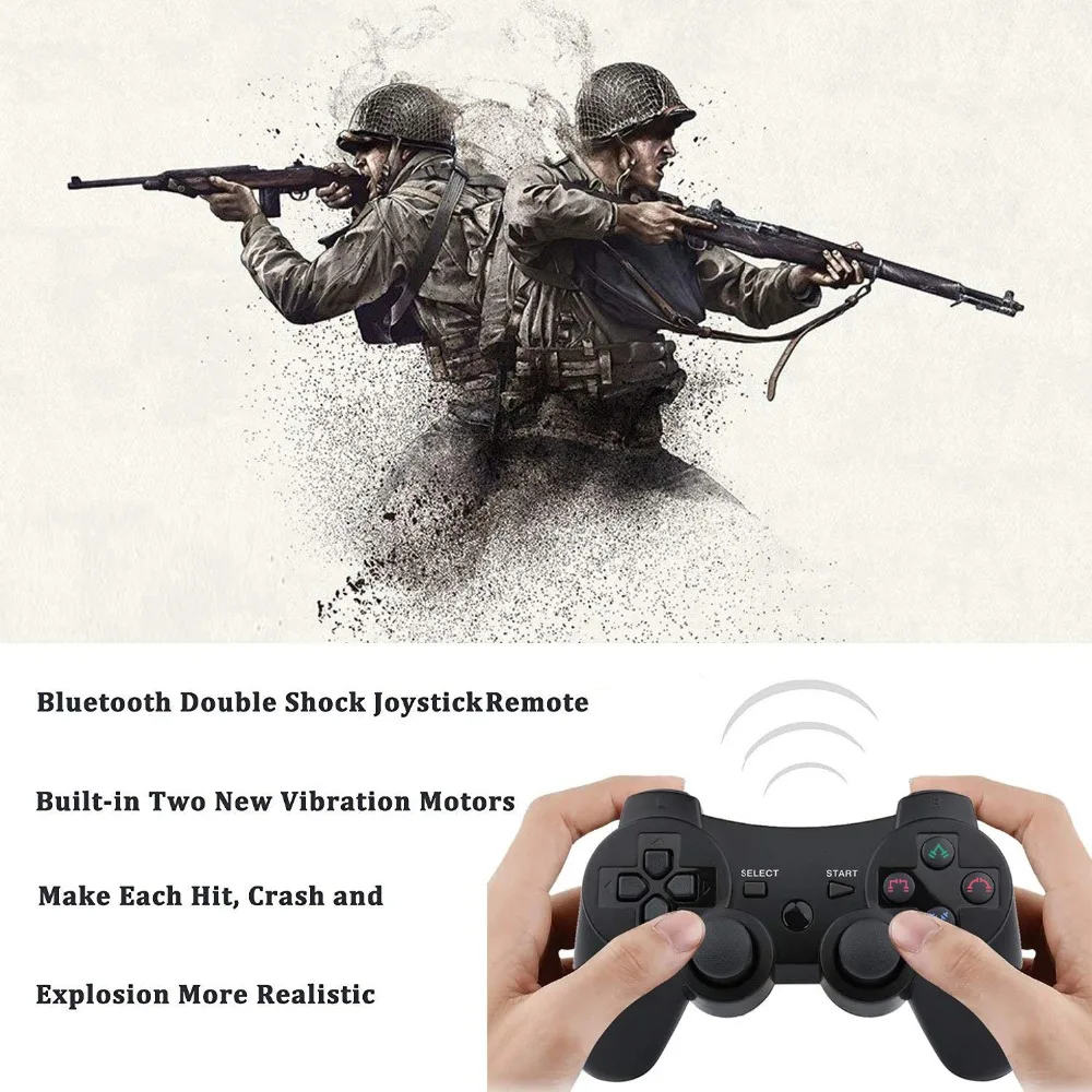 K ISHAKO беспроводной Bluetooth для PS3 Джойстик игровой контроллер для sony play station 3 функция с шестью осями шок Черный череп