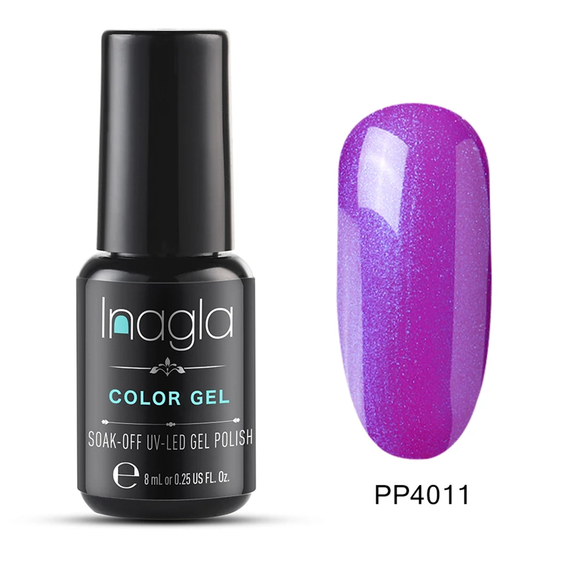 Inagla гель 8 мл УФ светодиодный Гель-лак для ногтей замачиваемый дизайн ногтей УФ-гель лак 24 фиолетовых цвета маникюрный гель для ногтей лак - Цвет: PP4011