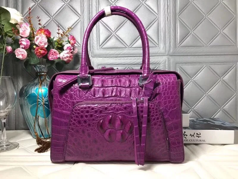 rose Peau bleu Véritable Du Casual En Unique Main Noir Épaule Alligator Blanc Chaud Femelle Crocodile À blanc Cuir vert rouge pourpre Exotique Shopping Femmes De Designer Sac 04IIx