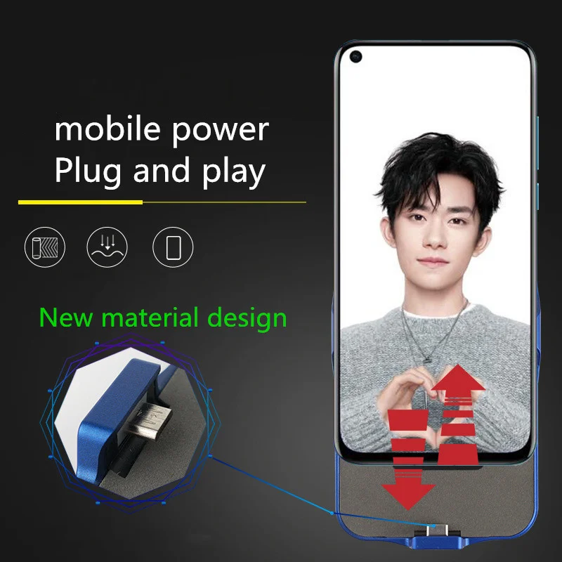 Чехол с аккумулятором для huawei Nova 4, портативное зарядное устройство, чехол, 6000 мА/ч, внешняя подставка, внешний аккумулятор, чехол для зарядки аккумулятора